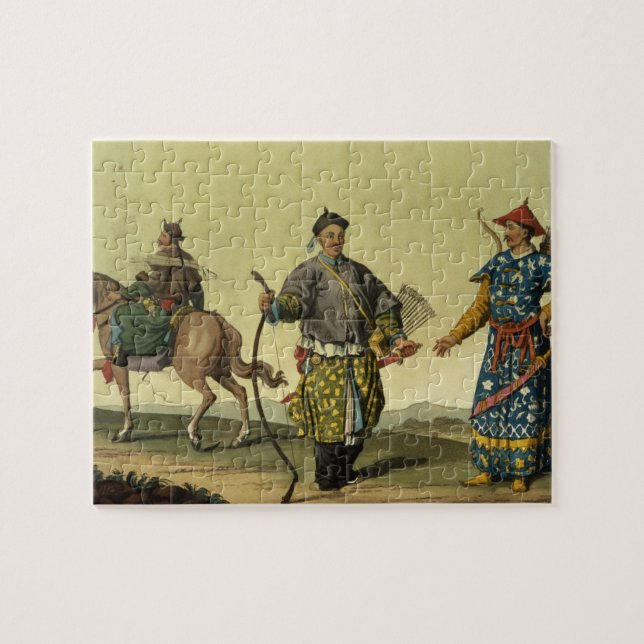 Mongoliska åtta sjunker soldater från Chings Pussel (Horisontell)