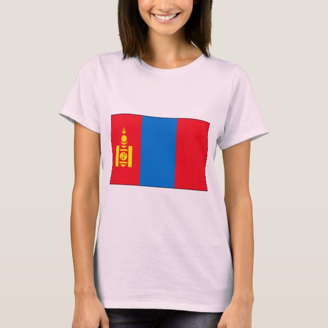 Mongoliska Flagga T-tröjor och gåvor T-shirt (Framsida)