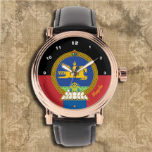 Mongoliska Flagga Watch, Em, Mongoliet mode /sport