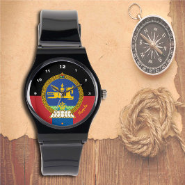 Mongoliska Flagga Watch, Mongoliet mode/sport Armbandsur
