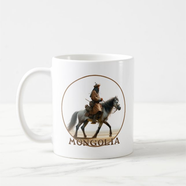 Mongoliska Horseman Kaffemugg (Vänster)