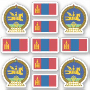 Mongoliska nationalsymboler / jackande av arm och  klistermärken
