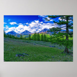 Mongoliskt berg poster