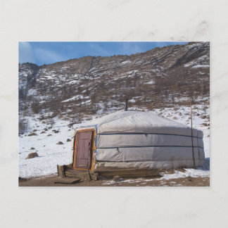 Mongoliskt landsidesfoto vykort