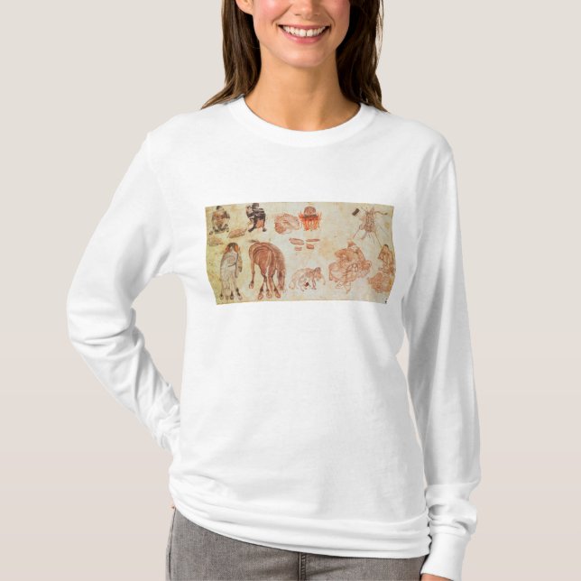 Mongoliskt nomad- läger, 15th århundrade tee (Framsida)