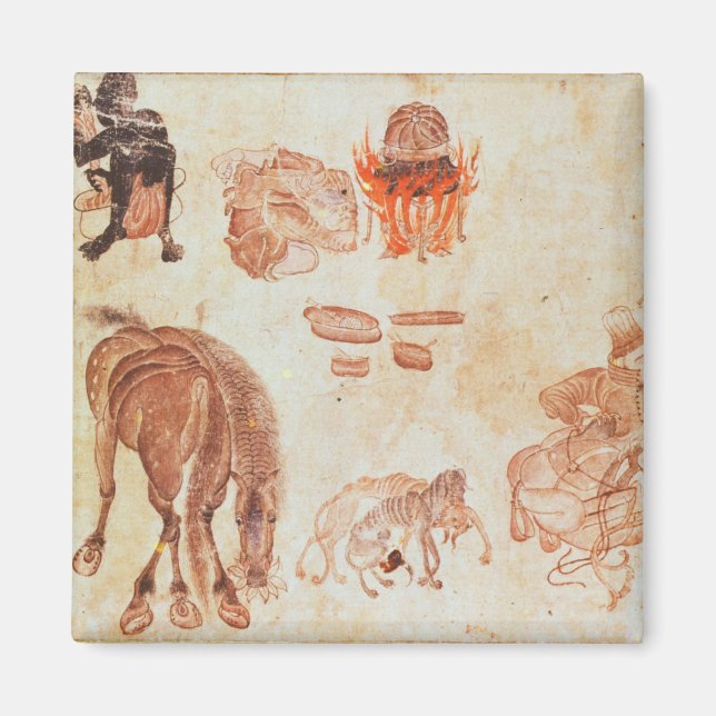 Mongoliskt nomadiskt läger, 1500-talet magnet (Framsidan)