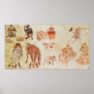 Mongoliskt nomadiskt läger, 1500-talet poster