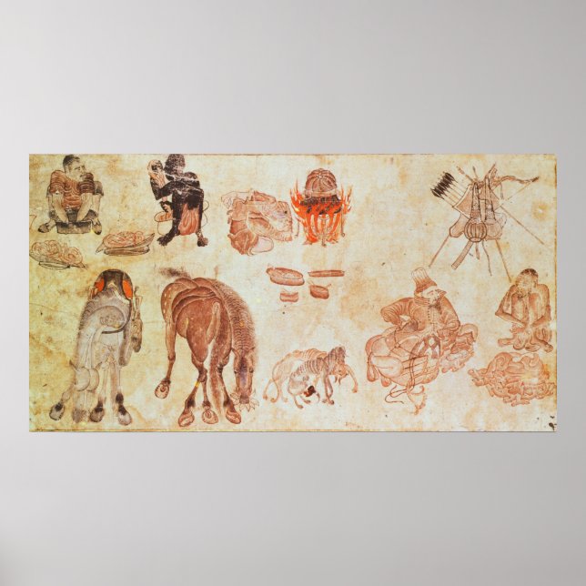 Mongoliskt nomadiskt läger, 1500-talet poster (Framsidan)