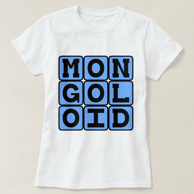 Mongoloid, kränkande term tröja (Design framsida)