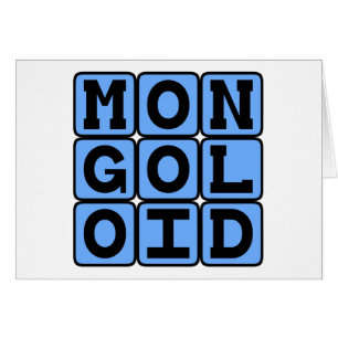 Mongoloid, offensiv term hälsningskort