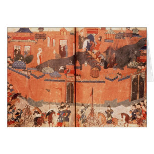 Mongols under ledarskap av Hulagu Khan Hälsningskort