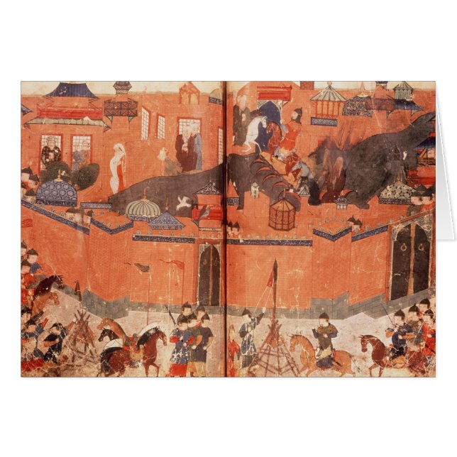 Mongols under ledarskap av Hulagu Khan Hälsningskort (Framsidan Horizontal)