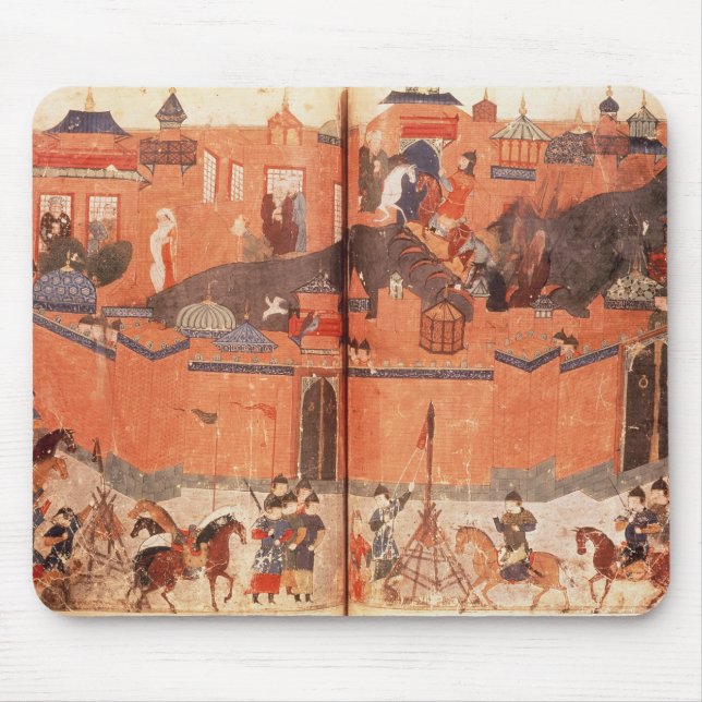 Mongols under ledarskap av Hulagu Khan Musmatta (Framsidan)