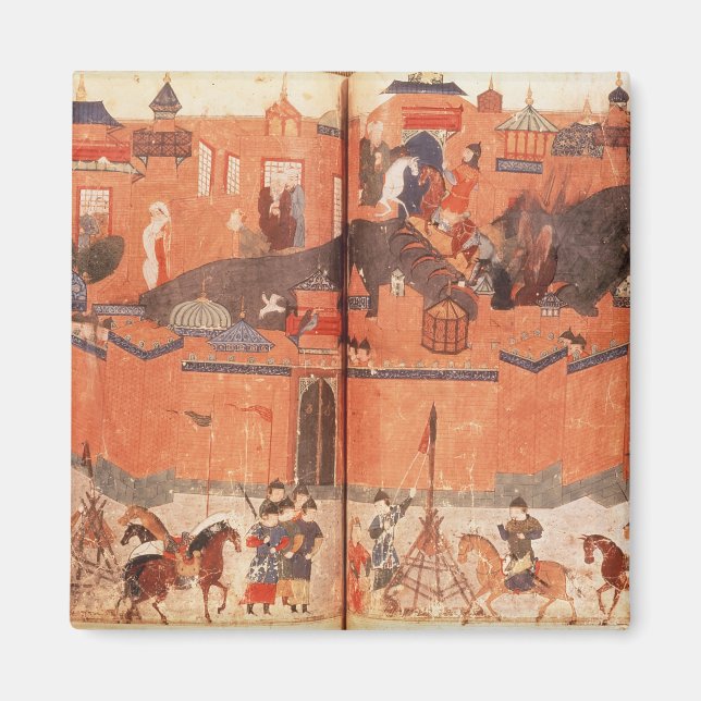 Mongols under ledning av Hulagu Khan Magnet (Framsidan)