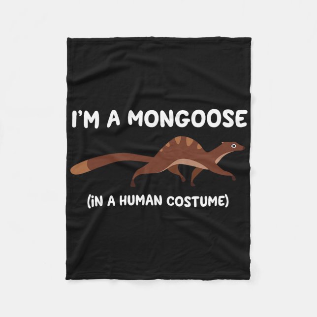 Mongoose Costume Funny Halloween Graphic Fleecefilt (Framsidan)