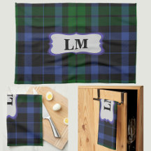 Mongram Wallace Tartan Blue Grönt Sports & Kitchen
