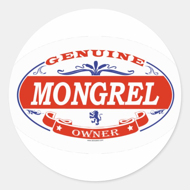 Mongrel Runt Klistermärke (Framsida)