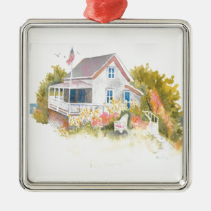 Monhegan Cottage J Kilburn Julgransprydnad Metall