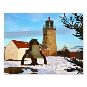 Monhegan Island fyr, Maine Fototryck