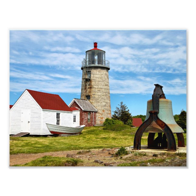 Monhegan Island fyr, Maine Fototryck (Framsidan)