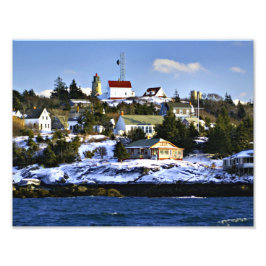 Monhegan Island fyr, Maine Fototryck