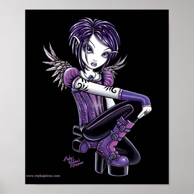 "Monica" Lila Tatto Angel Poster (Framsidan)
