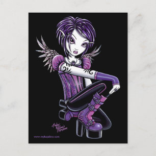 Monica Lila Tattoo Fairy Postcard Vykort