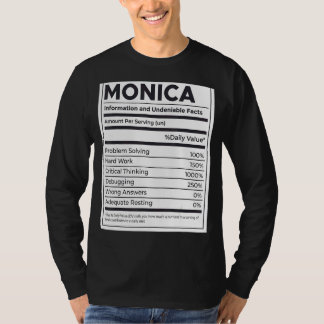 Monica Nutrition Information Problemlösande hårddi T Shirt