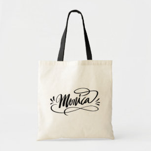 Monica - Personlig calligraphy namn tote bags Tygkasse