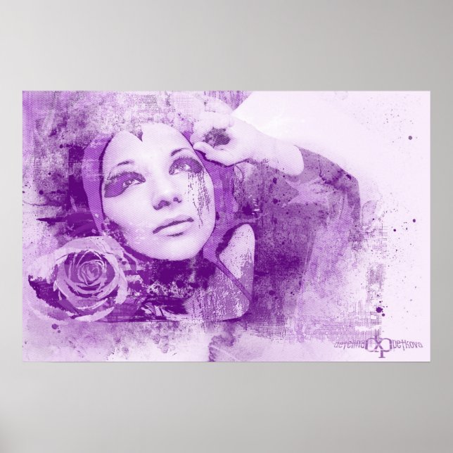 Monique och Ro - Grunge Art Poster (Framsidan)