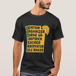Monitor motivational quote school bus aide t shirt