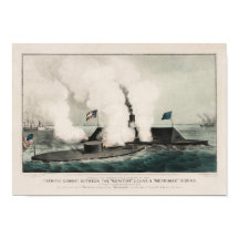 Monitor vs. Merrimac - Ironclad Civil Krig Battle