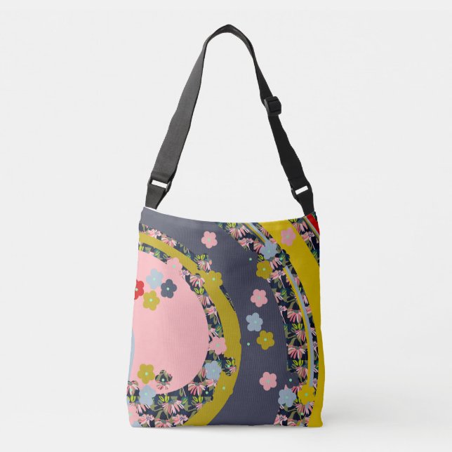 Monjii art Blommigt Bag Axelväska (Framsida)