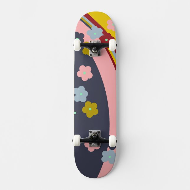 Monjii blomster skateboard (Framsida)
