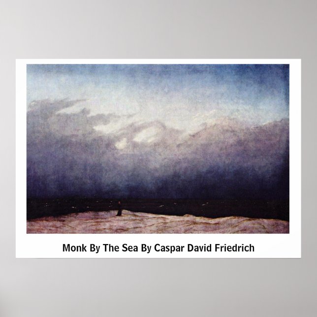 Monk By The Sea By Caspar David Friedrich Poster (Framsidan)