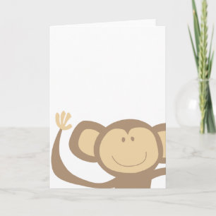 Monkeering runt hälsningskort kort