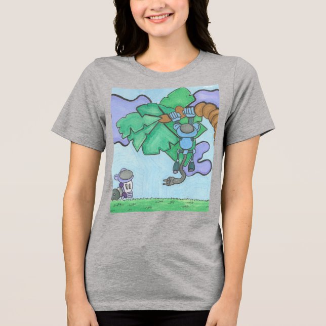 Monkeering runt Tshirt T Shirt (Framsida)