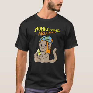 Monkex runt en dålig apa med Banana T Shirt