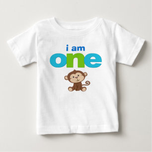 Monkey 1:a födelsedag Tshirt Småbarn Baby Kid T Shirt