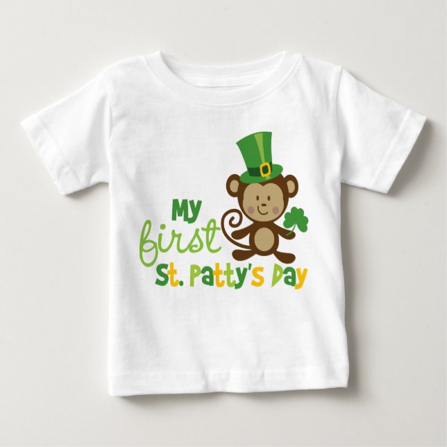 Monkey 1st St. Patrick's Day Tröja (Framsida)