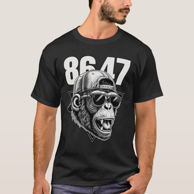 Monkey 8647 - Mysterious Code Graphic Tee (Framsida)