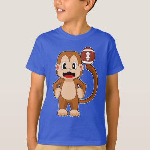 Monkey Amerikansk Fotboll Sport T Shirt