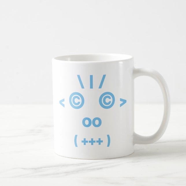 Monkey Ansikte (blå) Kaffemugg (Höger)