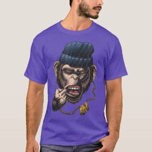 Monkey Ansikte Funny Sarcasm Gangster T Shirt