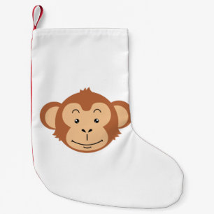 Monkey Ansikte Liten Julstrumpa