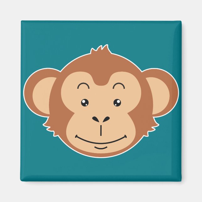 Monkey Ansikte Magnet (Framsidan)