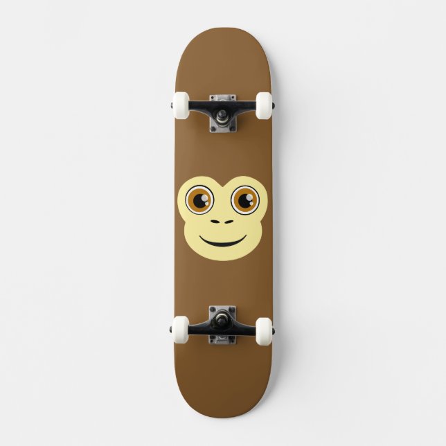 Monkey Ansikte Mini Skateboard Bräda 18,5 Cm (Framsida)