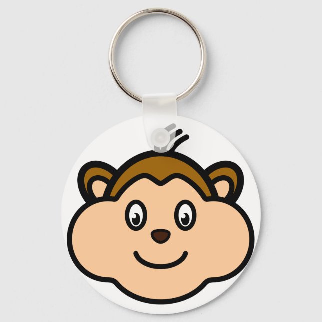 Monkey Ansikte Nyckelring (Framsida)