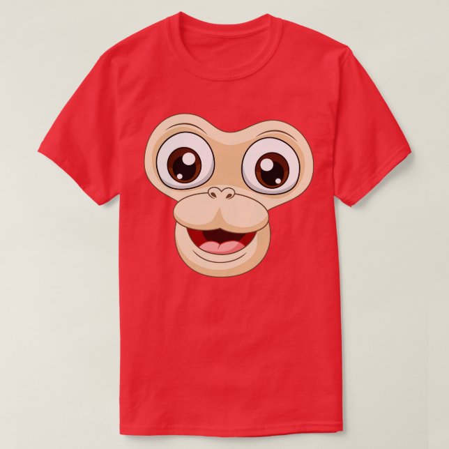 Monkey Ansikte T Shirt (Design framsida)
