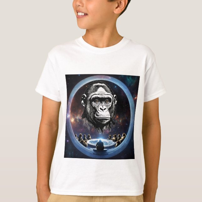 Monkey Ansikte T Shirt (Framsida)